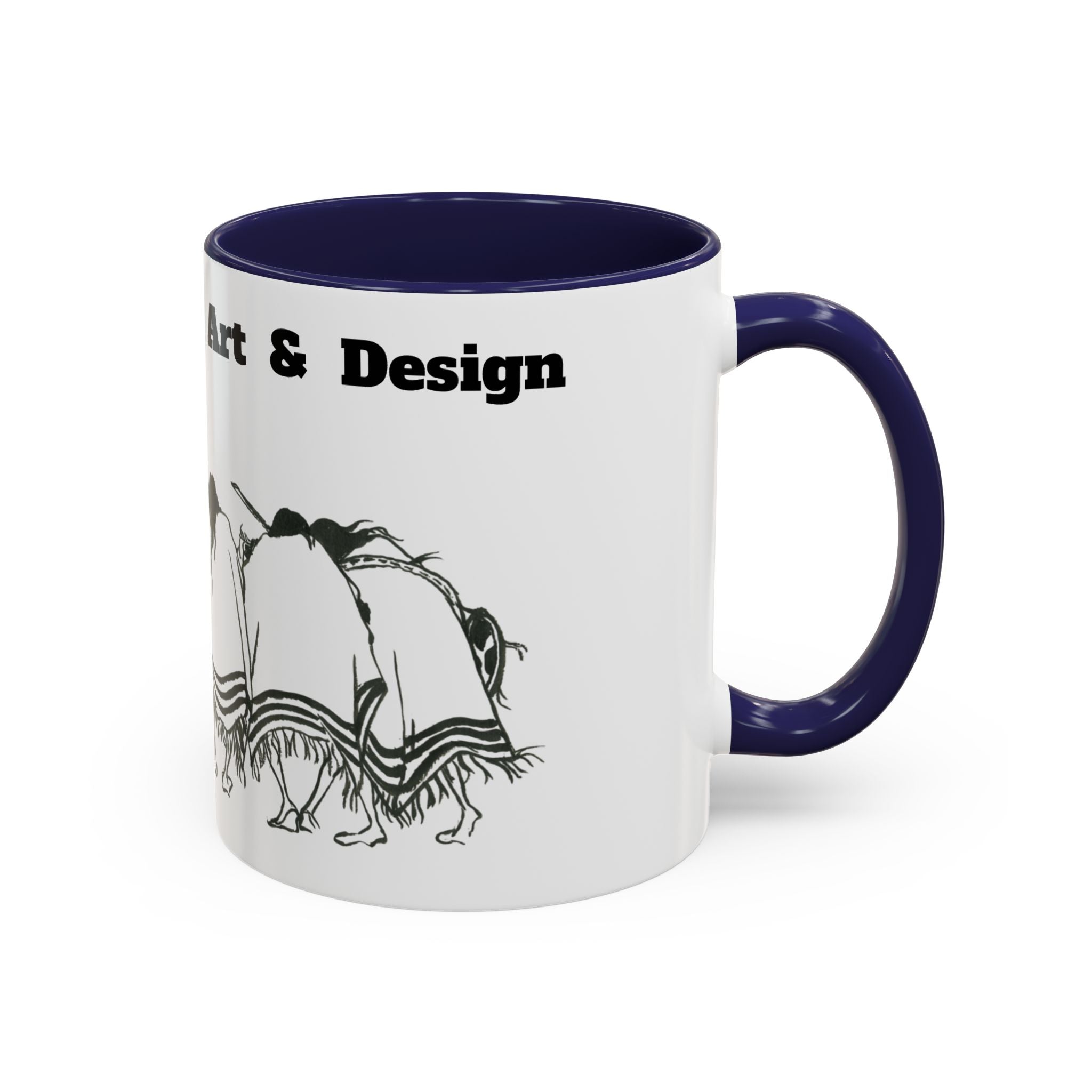 Dancers Silhouette Accent Coffee Mug — Ayamonte Art & Design