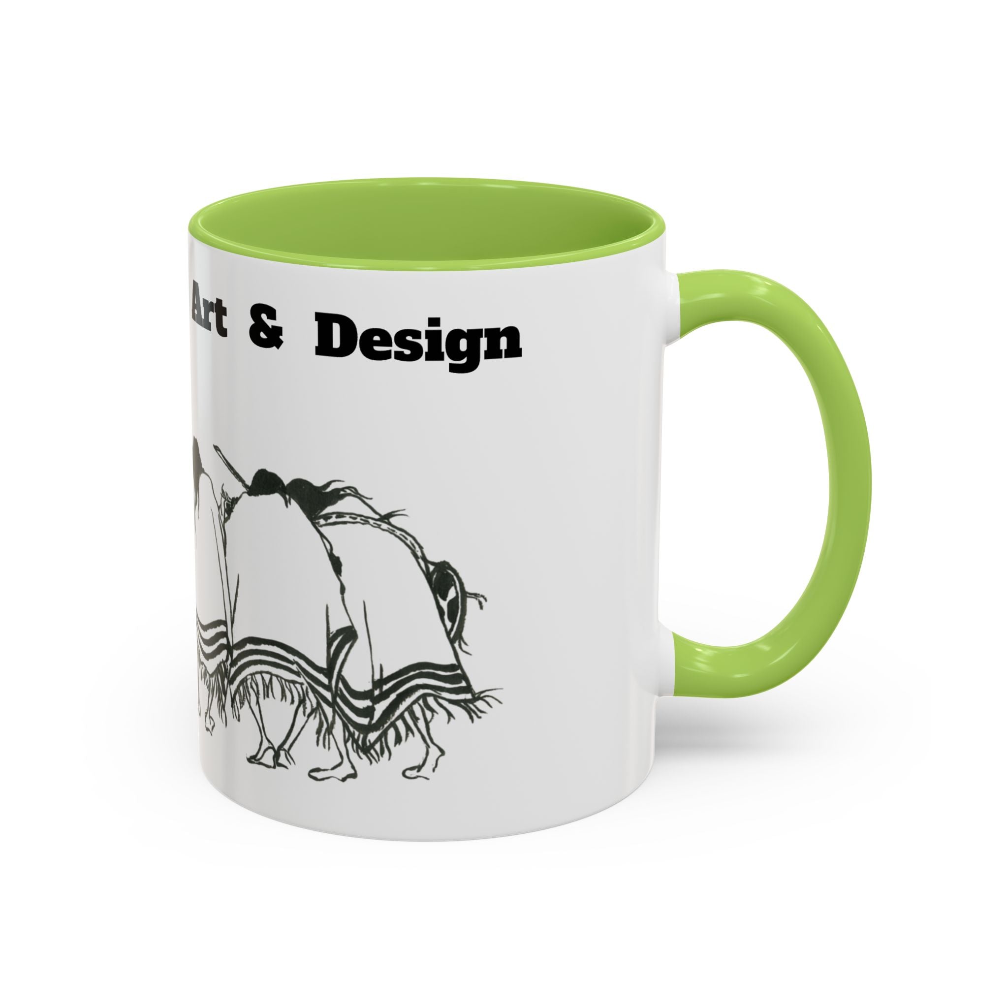 Dancers Silhouette Accent Coffee Mug — Ayamonte Art & Design