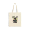 Feral But Free tote | chaotic-quirky humor, millennial burnout