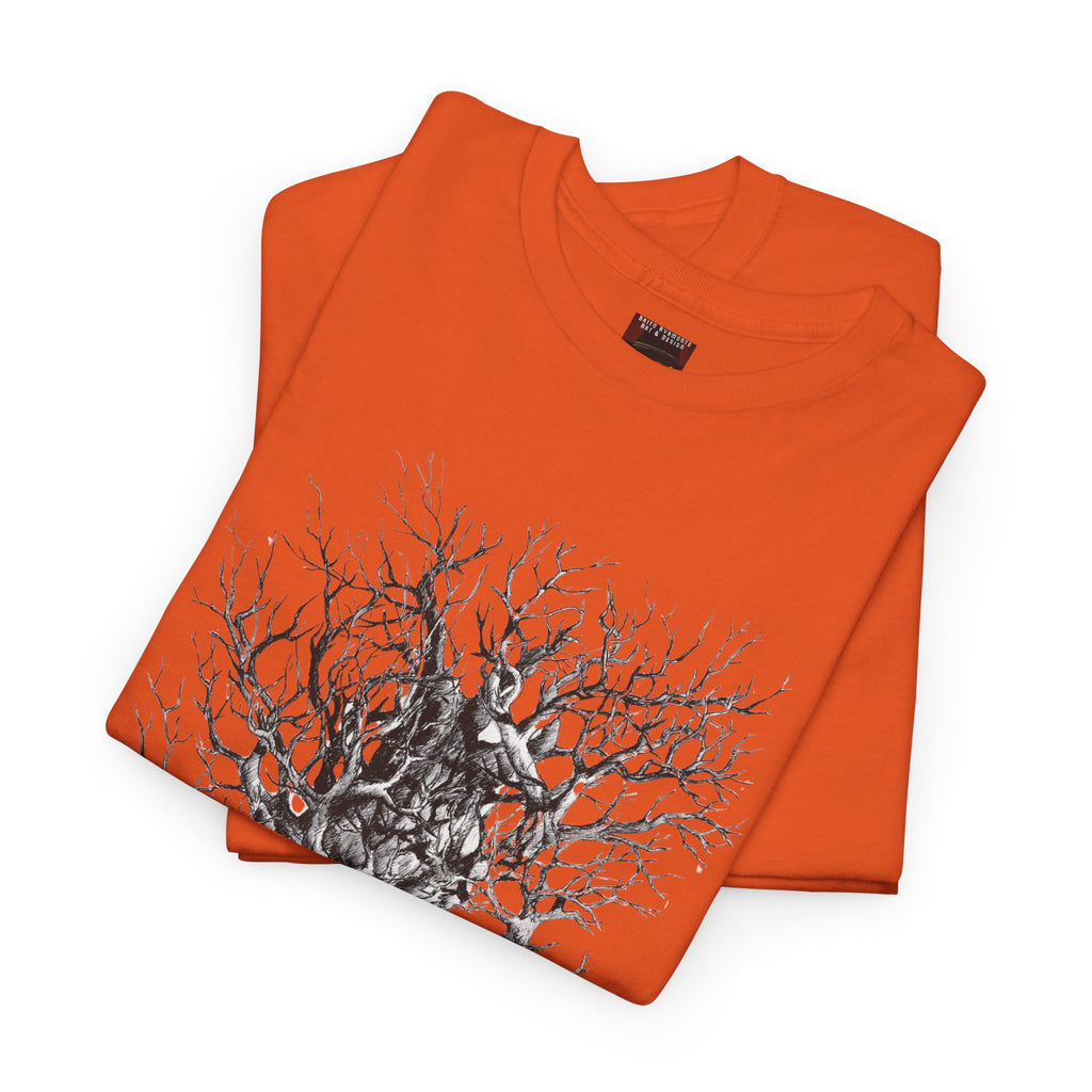 Tree of Lovers T-Shirt — Romantic Embrace Tree Illustration Tee
