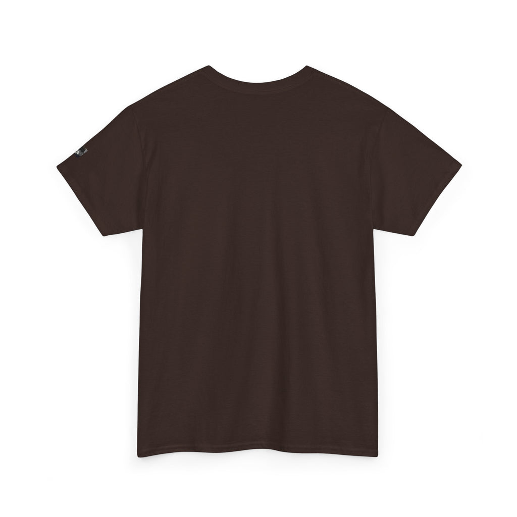 Graphic Tee — Gothic Angel and Floating Skulls Design