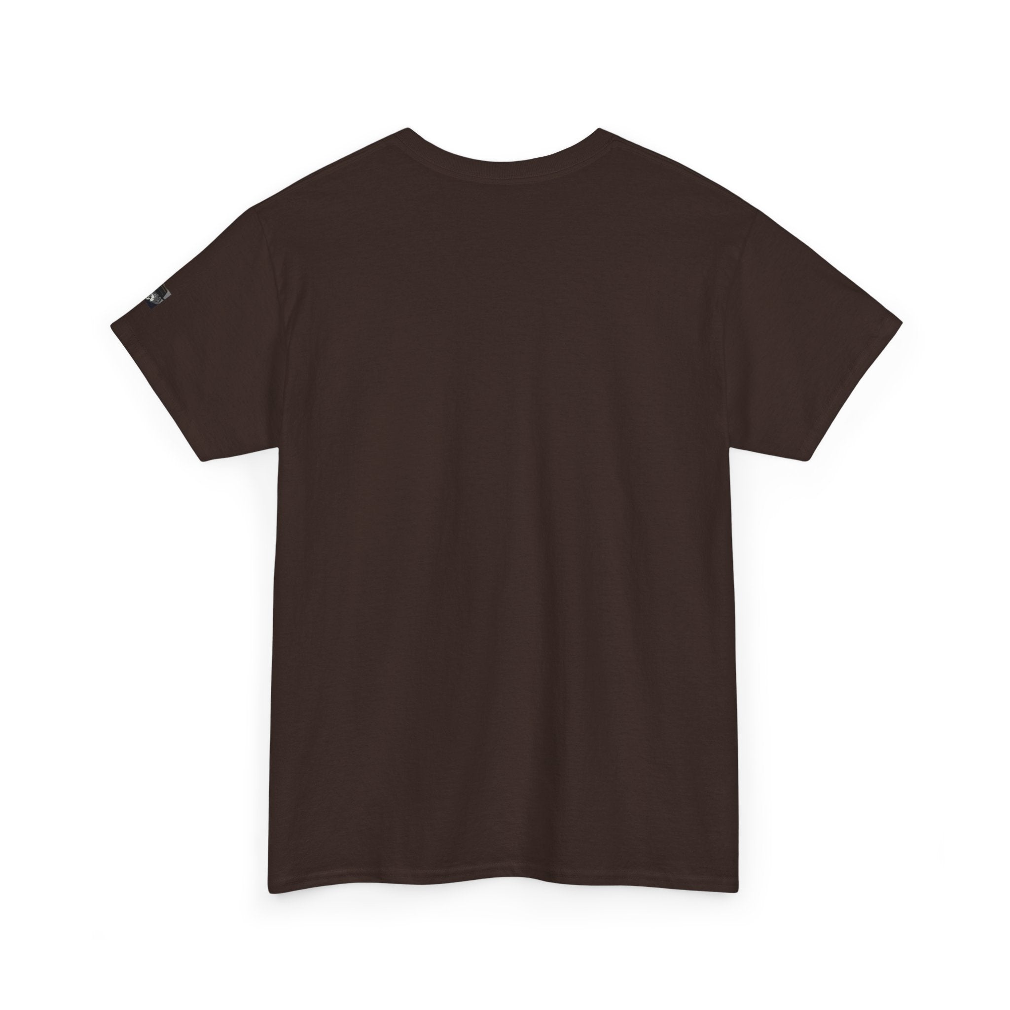 Graphic Tee — Gothic Angel and Floating Skulls Design