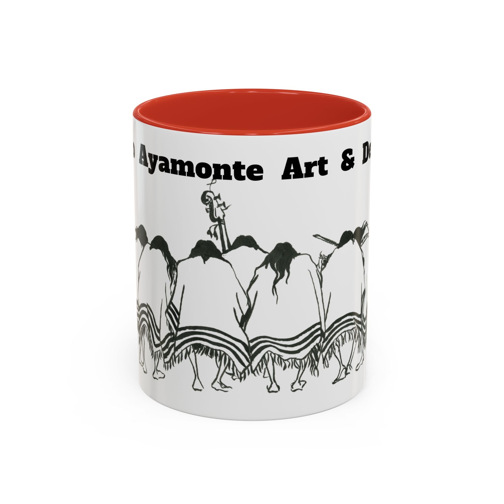 Dancers Silhouette Accent Coffee Mug — Ayamonte Art & Design