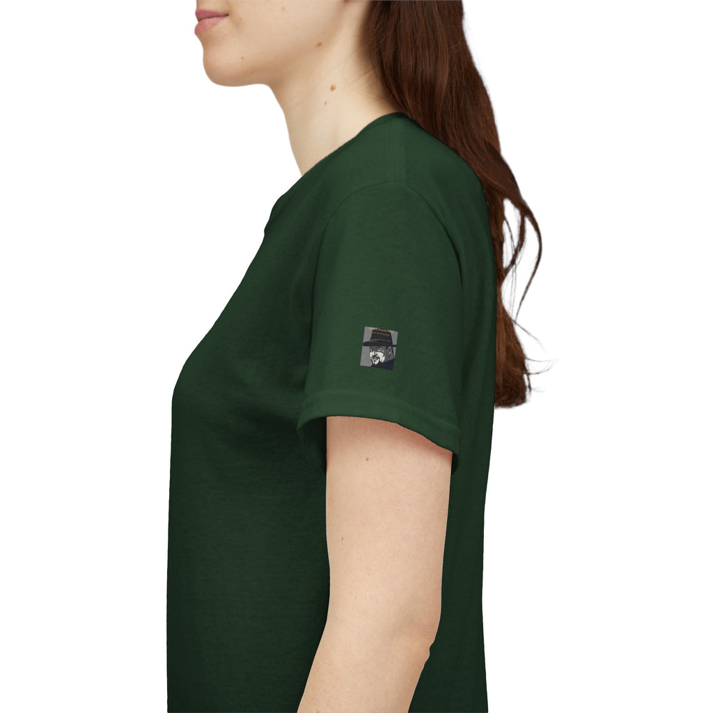 Graphic Tee — Watercolor Skeleton / Alien with Feather Headdress T-Shirt