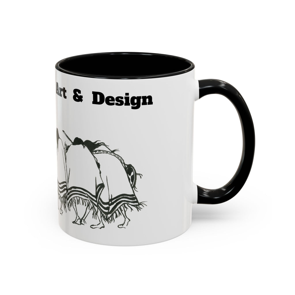 Dancers Silhouette Accent Coffee Mug — Ayamonte Art & Design