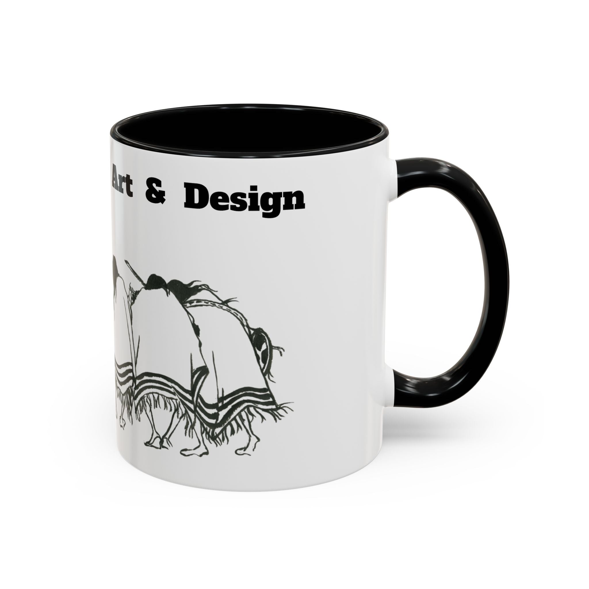 Dancers Silhouette Accent Coffee Mug — Ayamonte Art & Design