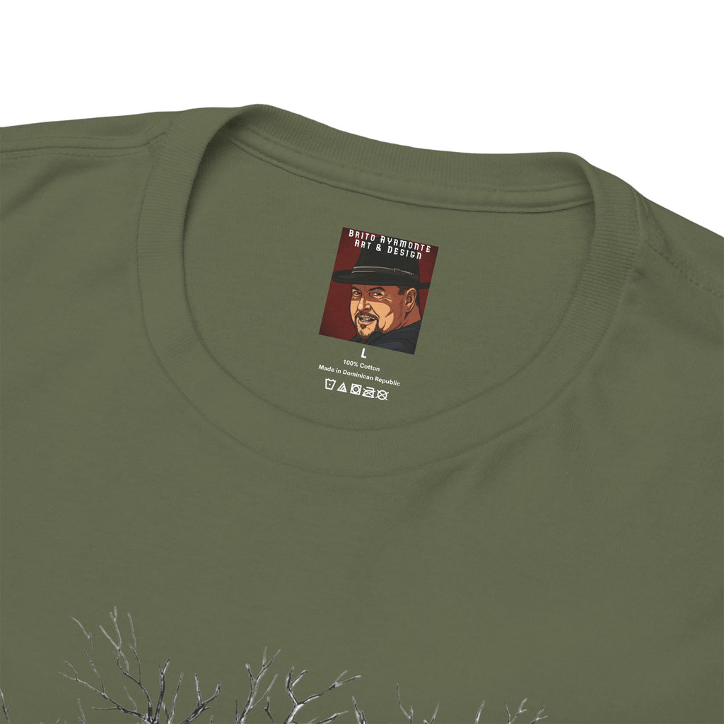Tree of Lovers T-Shirt — Romantic Embrace Tree Illustration Tee