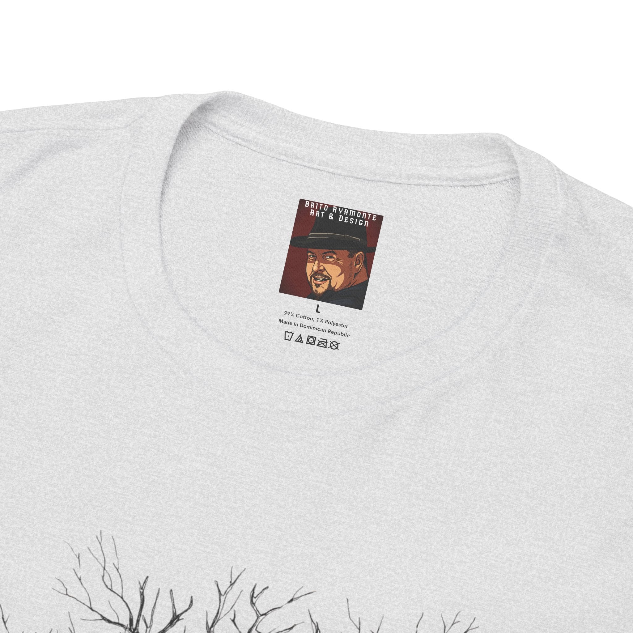 Tree of Lovers T-Shirt — Romantic Embrace Tree Illustration Tee