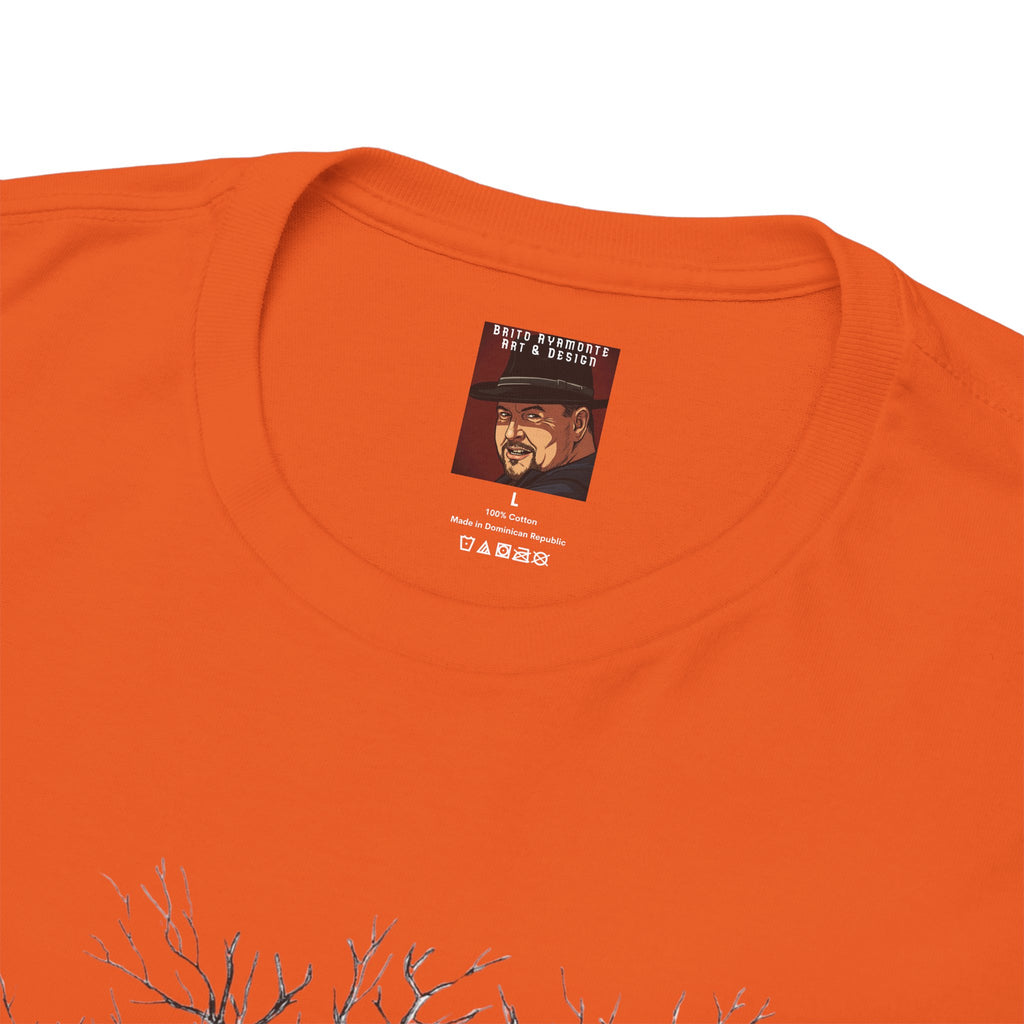 Tree of Lovers T-Shirt — Romantic Embrace Tree Illustration Tee
