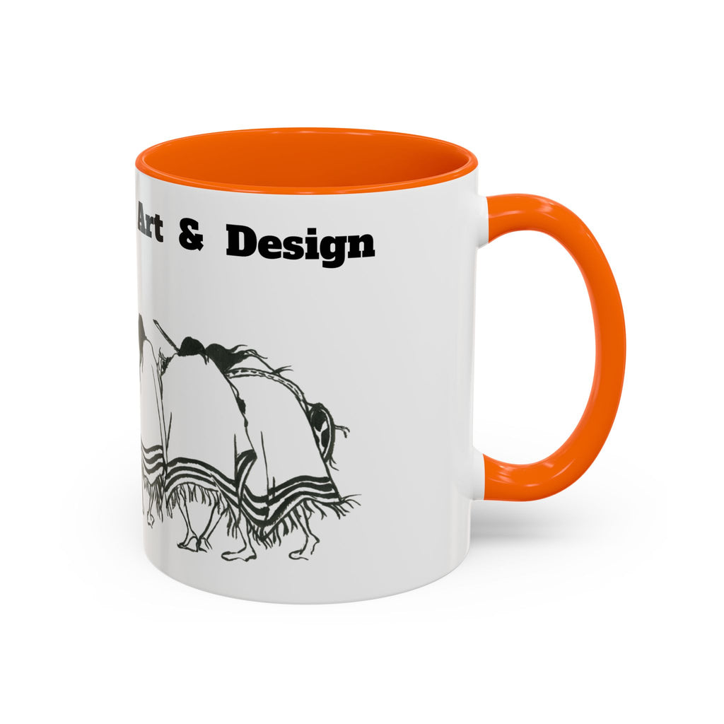 Dancers Silhouette Accent Coffee Mug — Ayamonte Art & Design