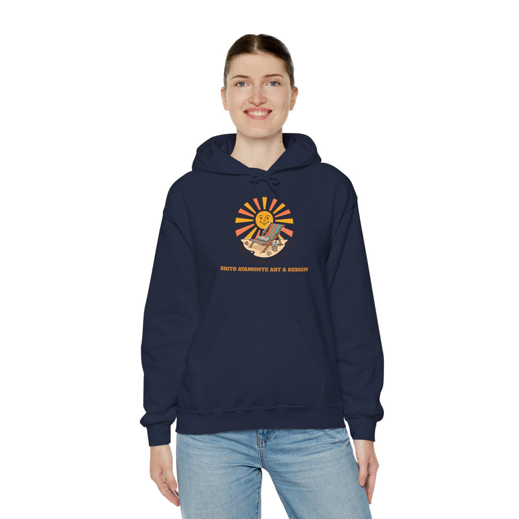 Sunny Retro Sunburst Hoodie | summer aesthetic, coastal vibes