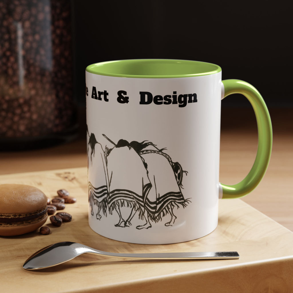 Dancers Silhouette Accent Coffee Mug — Ayamonte Art & Design