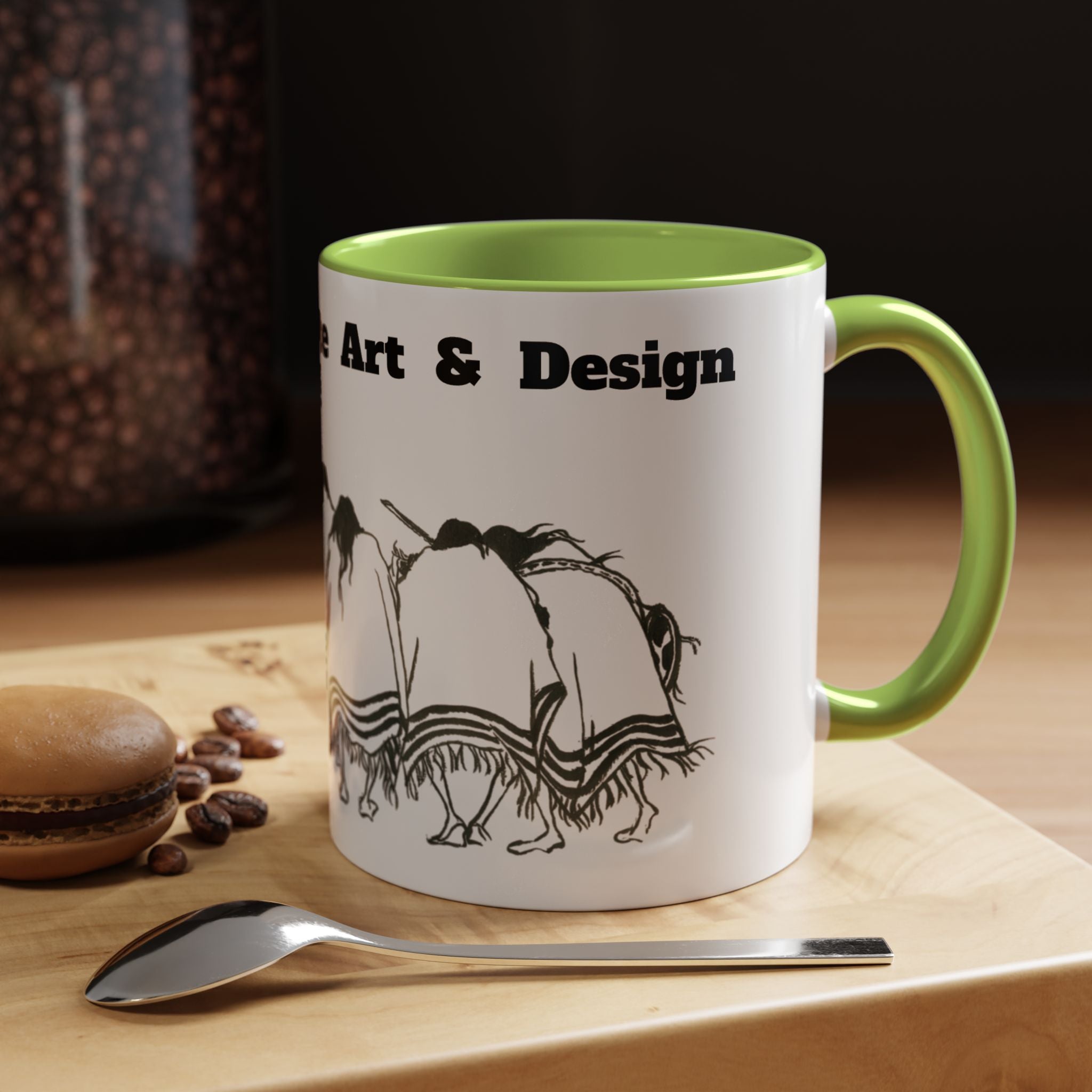 Dancers Silhouette Accent Coffee Mug — Ayamonte Art & Design