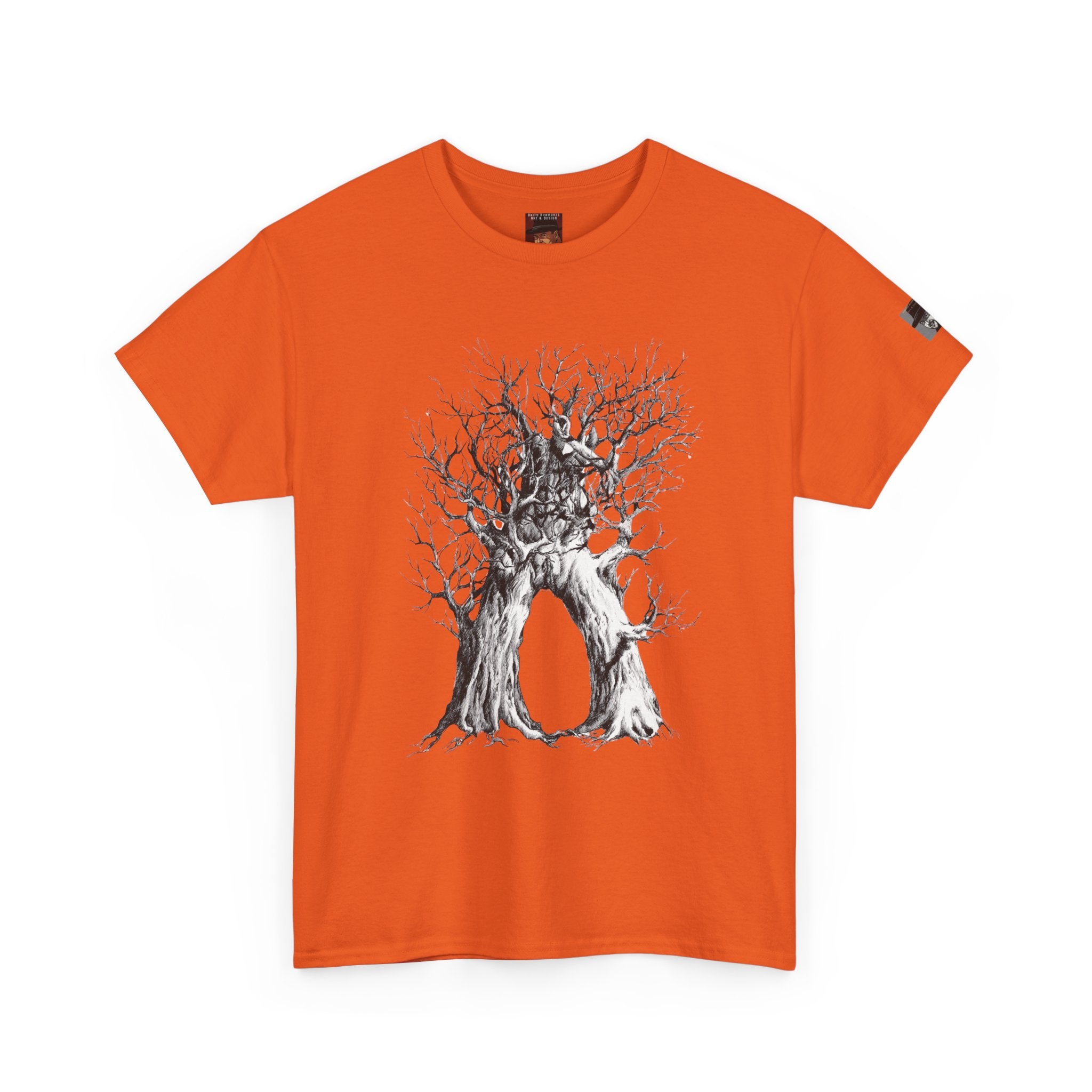 Tree of Lovers T-Shirt — Romantic Embrace Tree Illustration Tee