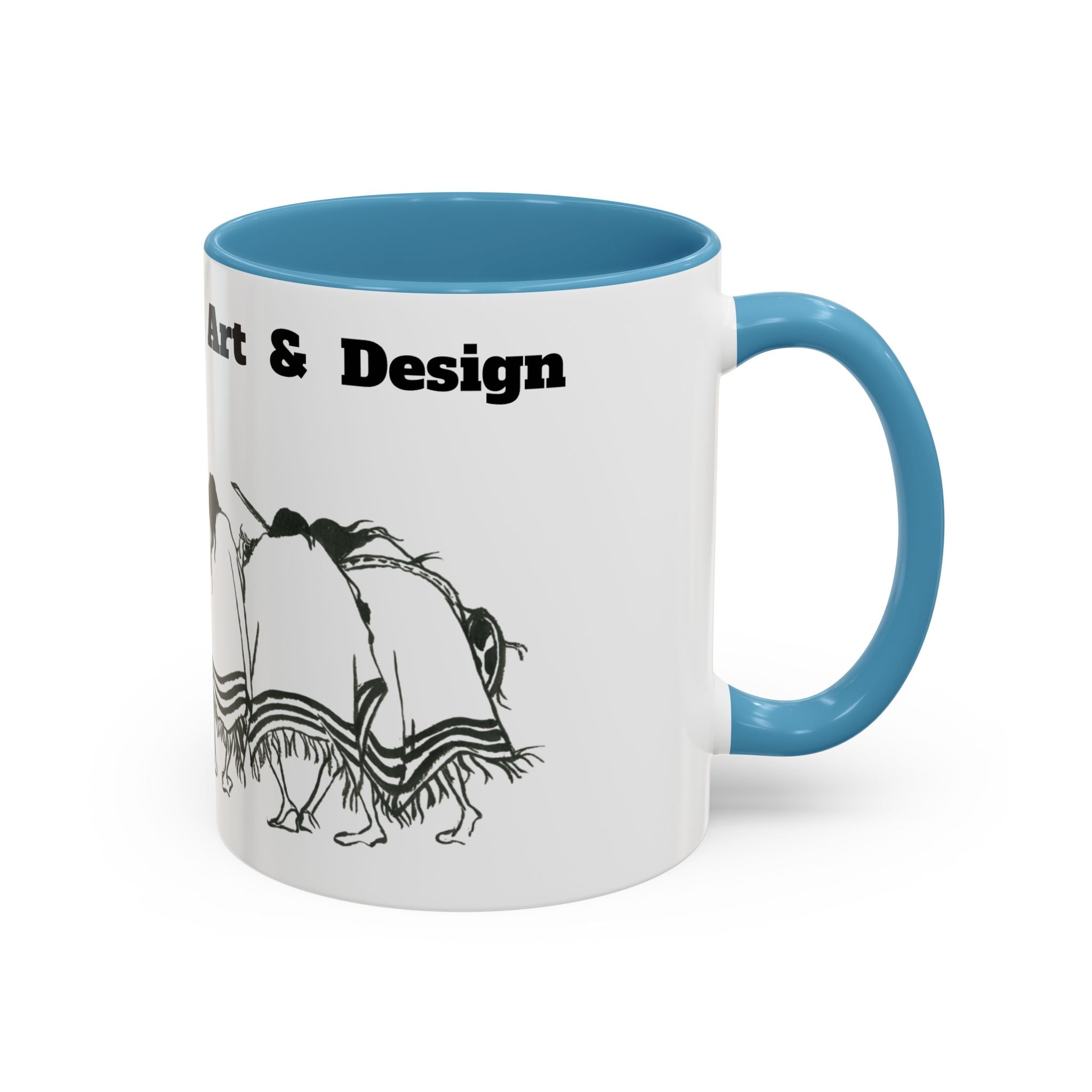 Dancers Silhouette Accent Coffee Mug — Ayamonte Art & Design