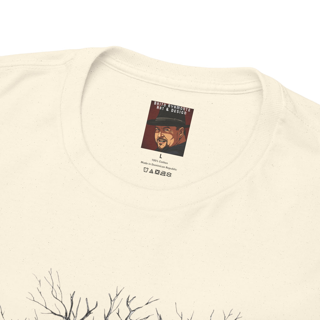 Tree of Lovers T-Shirt — Romantic Embrace Tree Illustration Tee