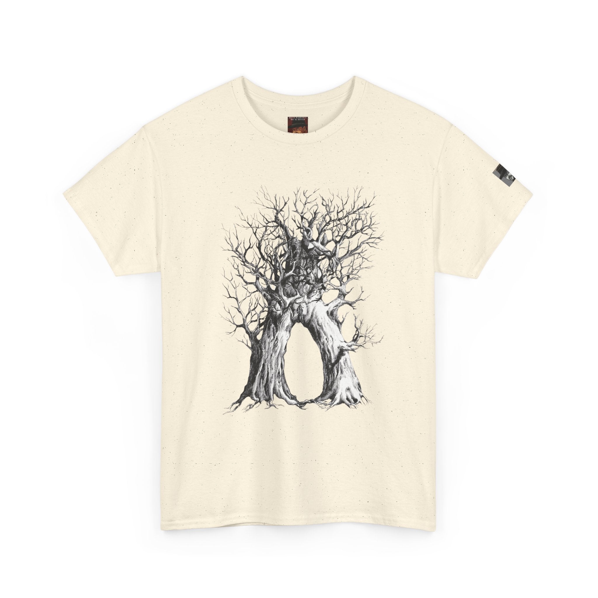 Tree of Lovers T-Shirt — Romantic Embrace Tree Illustration Tee
