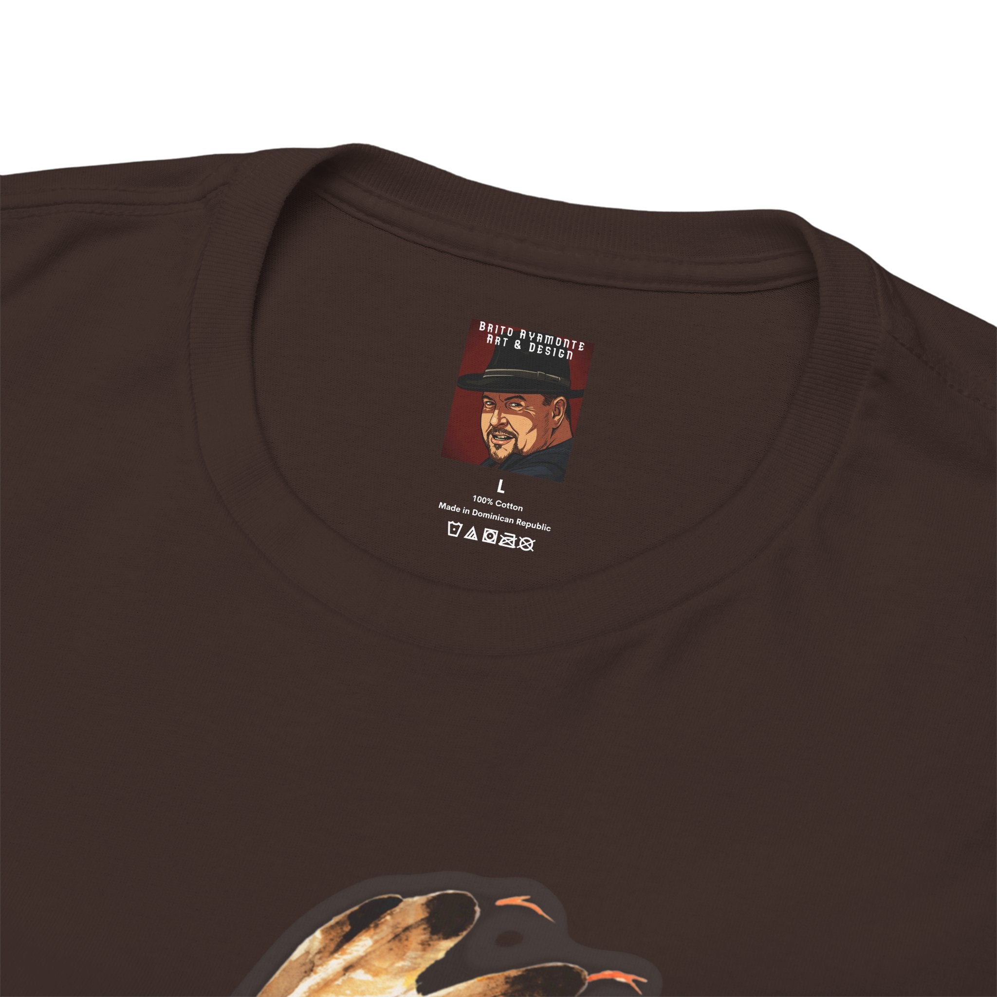 Graphic Tee — Watercolor Skeleton / Alien with Feather Headdress T-Shirt