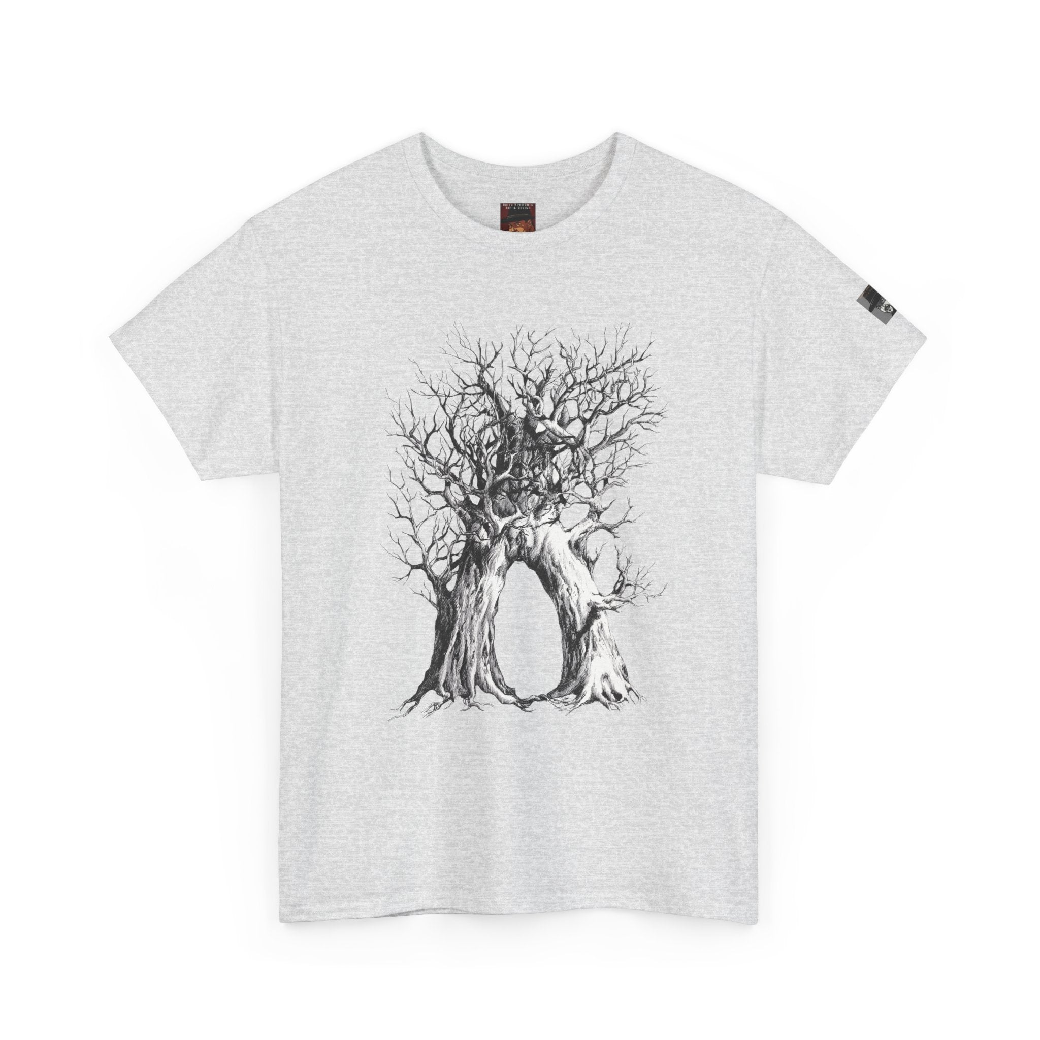 Tree of Lovers T-Shirt — Romantic Embrace Tree Illustration Tee