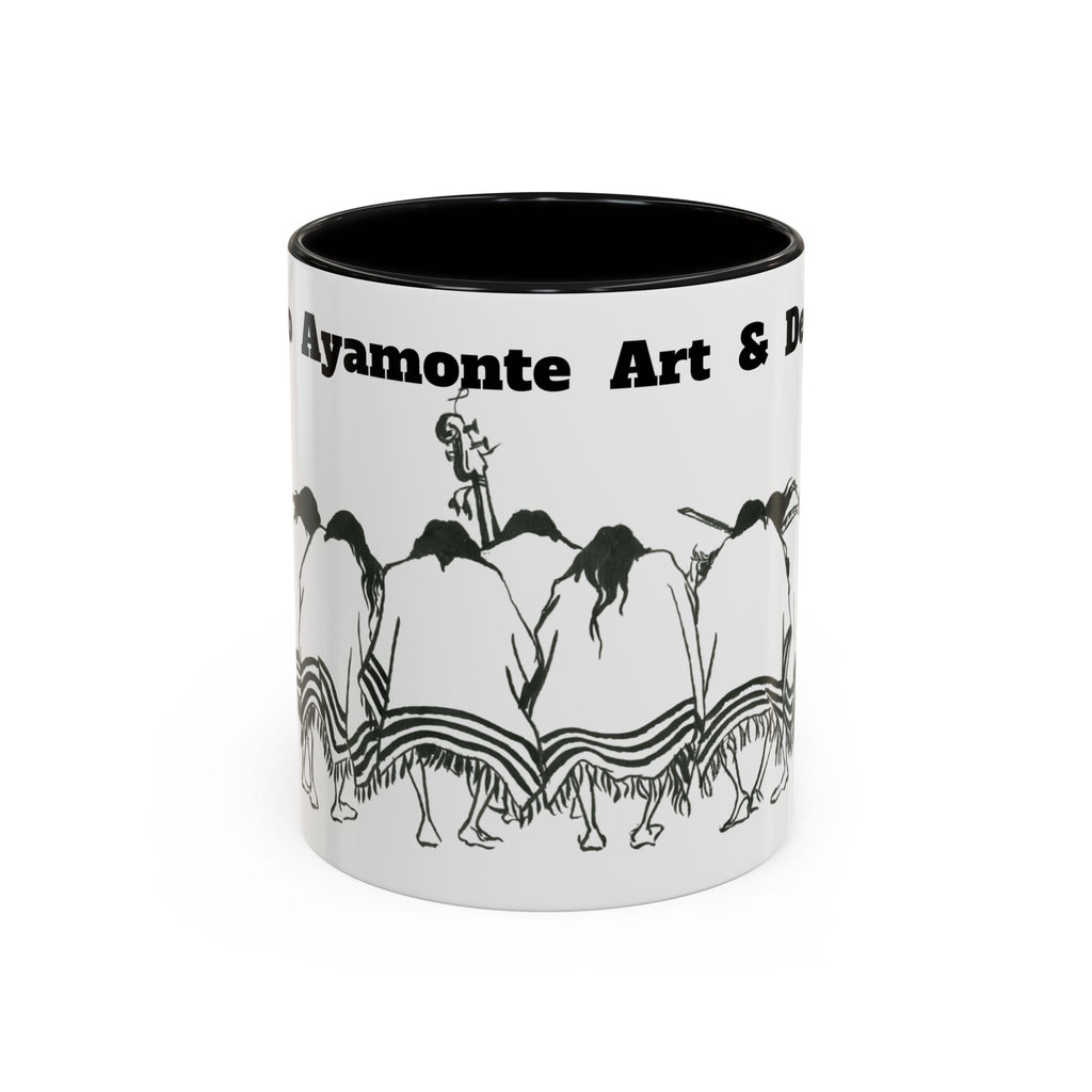 Dancers Silhouette Accent Coffee Mug — Ayamonte Art & Design
