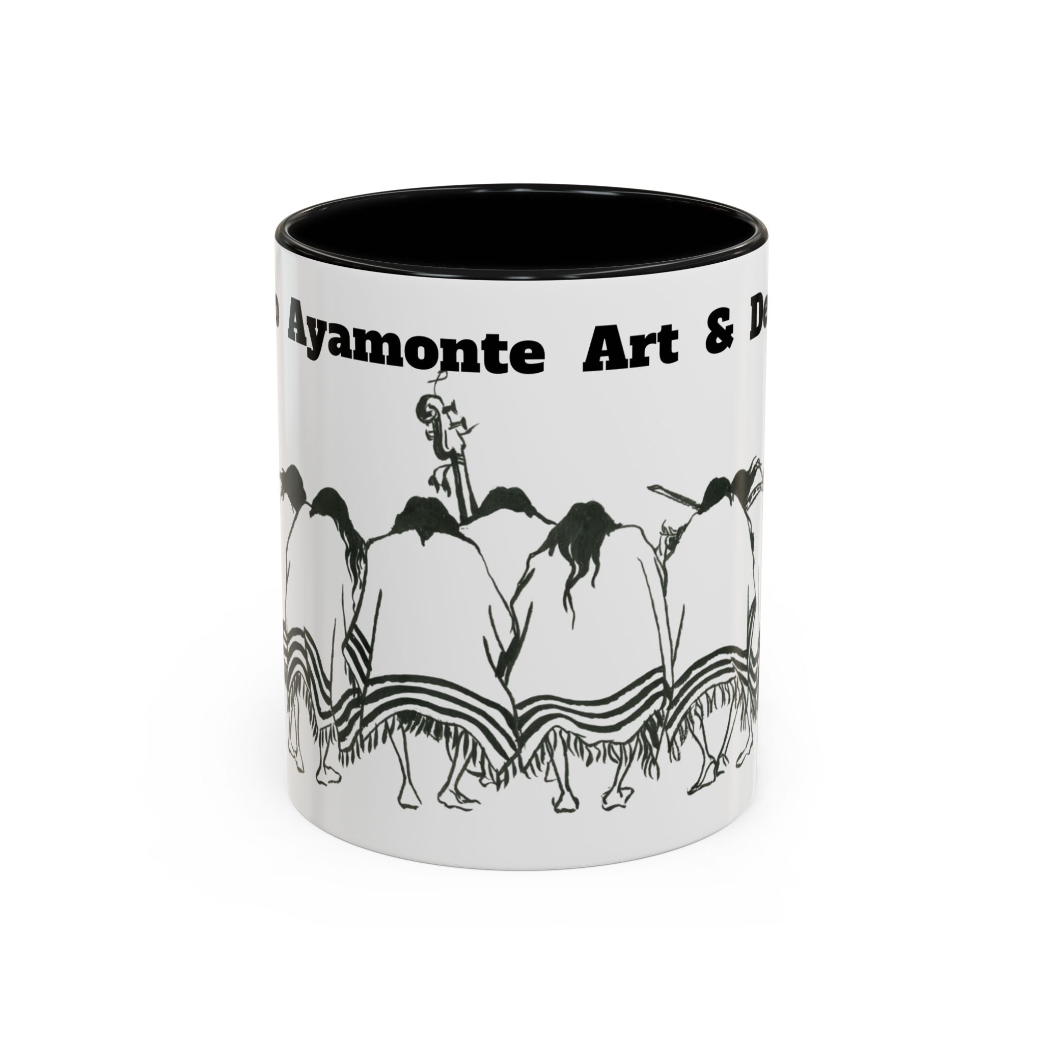 Dancers Silhouette Accent Coffee Mug — Ayamonte Art & Design