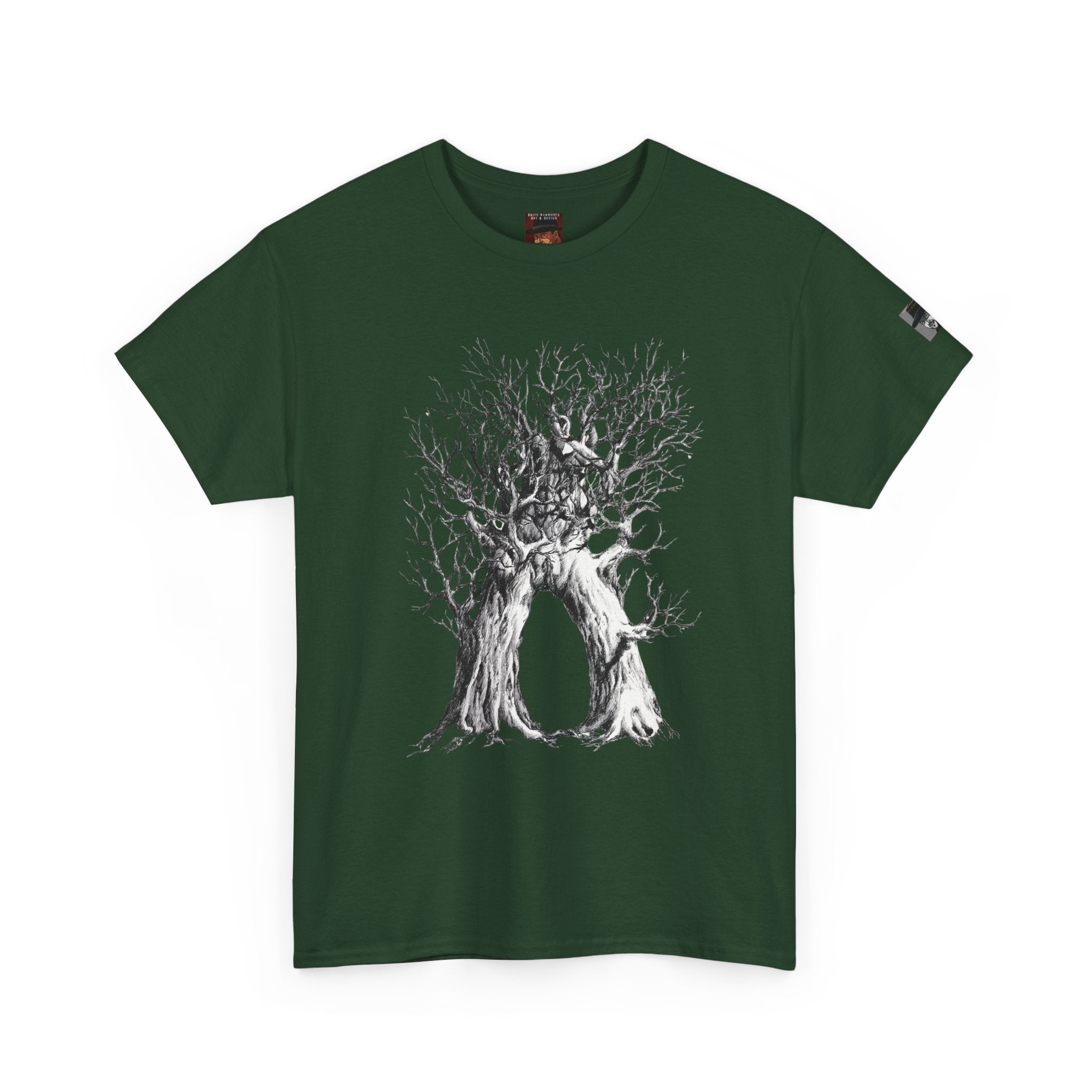 Tree of Lovers T-Shirt — Romantic Embrace Tree Illustration Tee