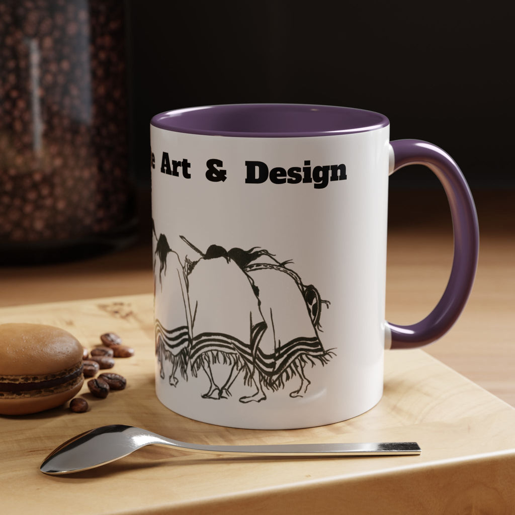 Dancers Silhouette Accent Coffee Mug — Ayamonte Art & Design