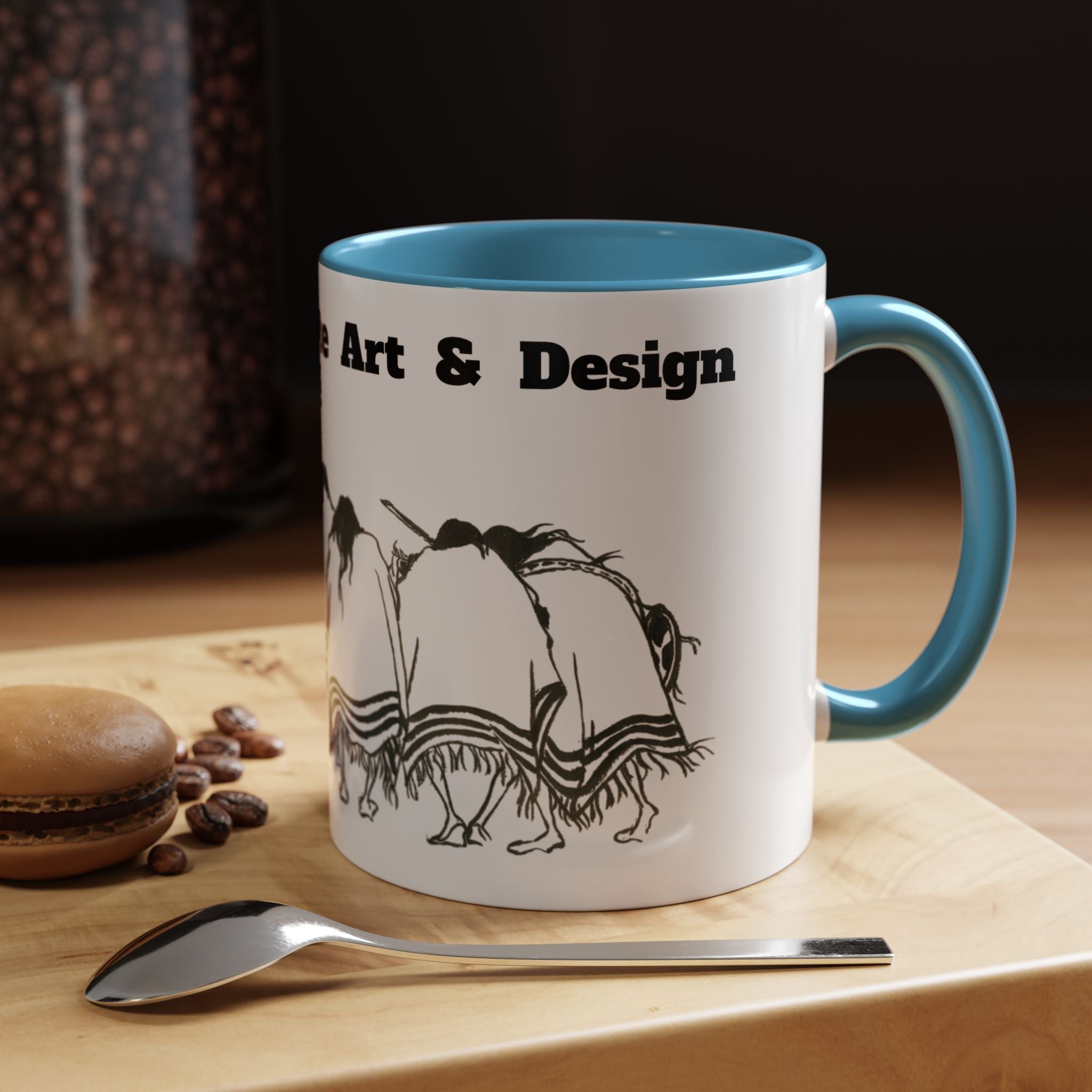 Dancers Silhouette Accent Coffee Mug — Ayamonte Art & Design
