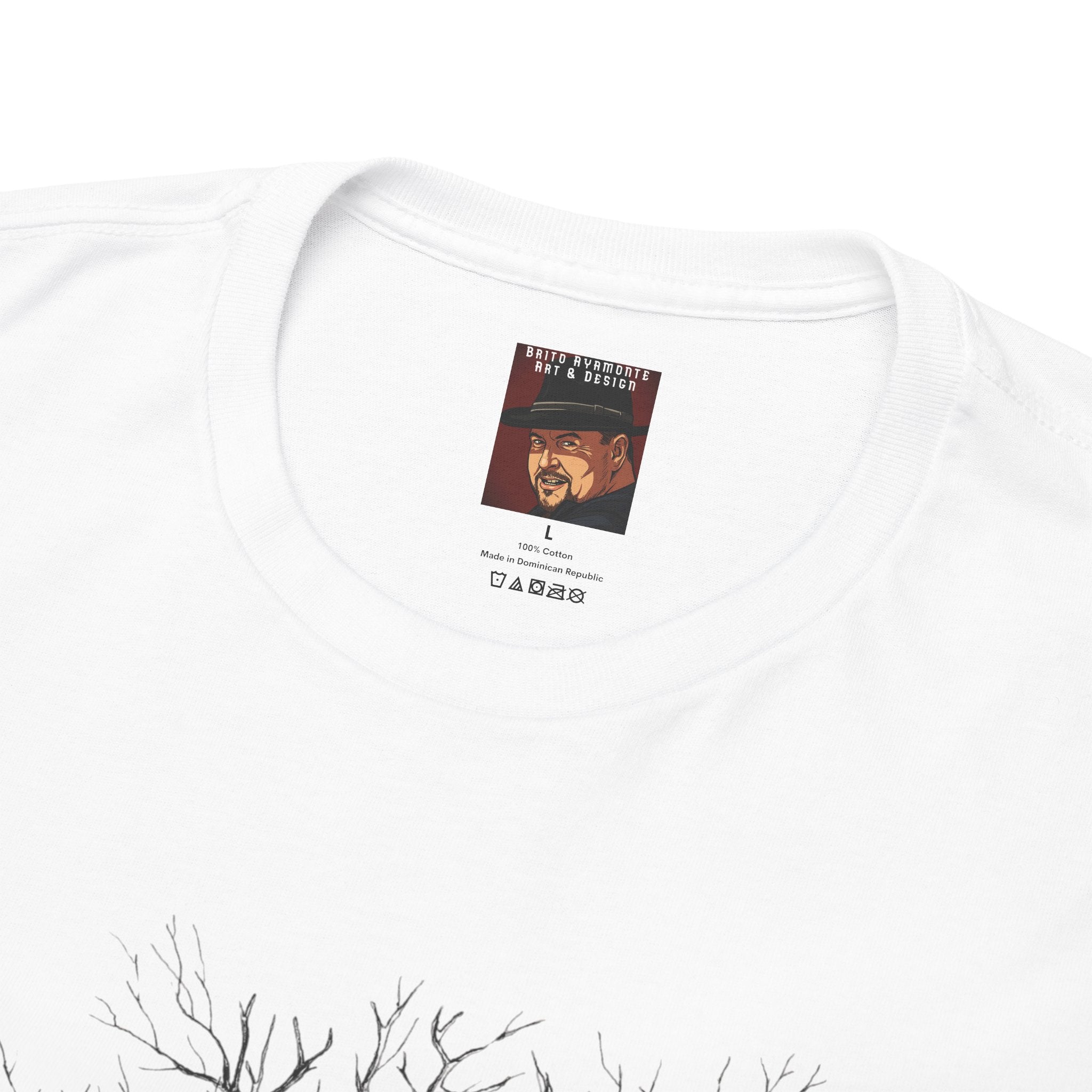 Tree of Lovers T-Shirt — Romantic Embrace Tree Illustration Tee
