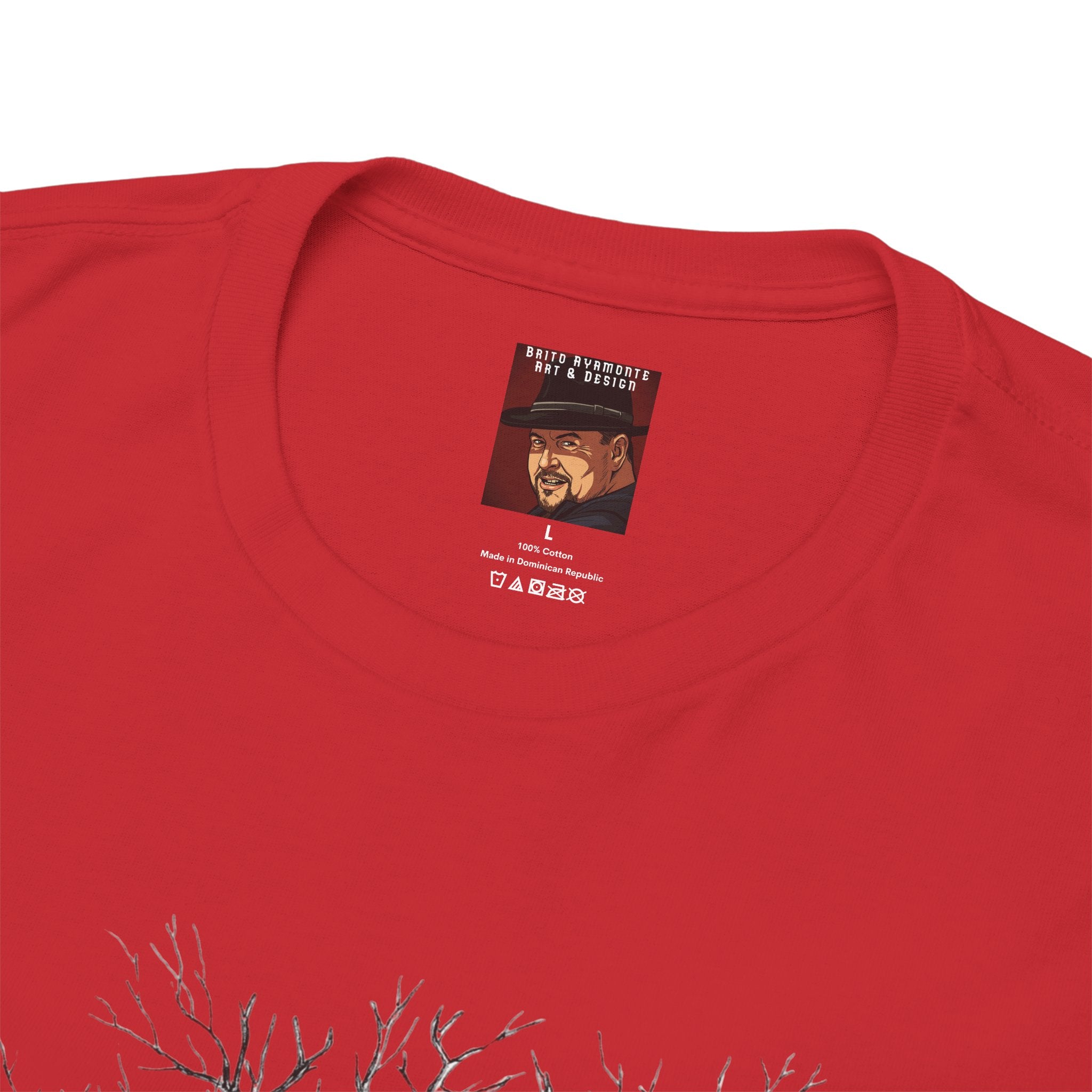 Tree of Lovers T-Shirt — Romantic Embrace Tree Illustration Tee