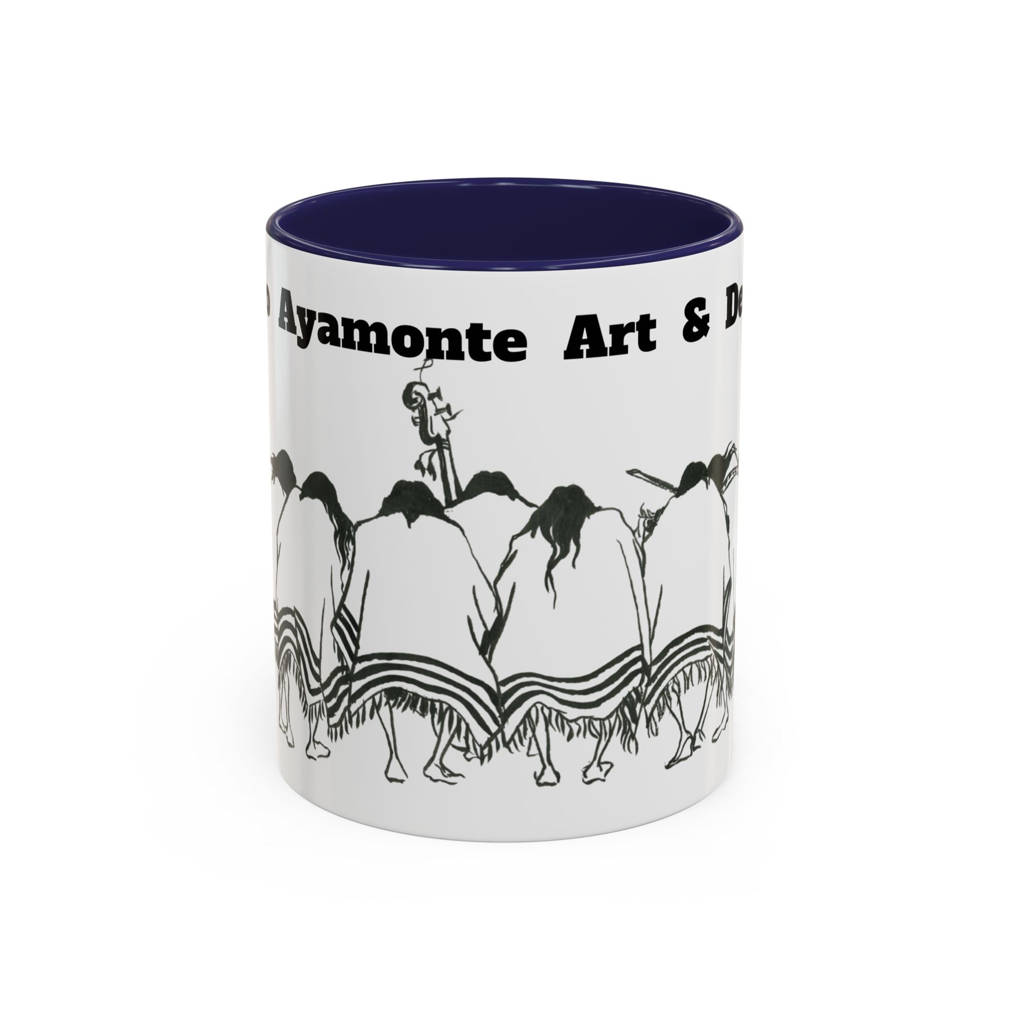 Dancers Silhouette Accent Coffee Mug — Ayamonte Art & Design