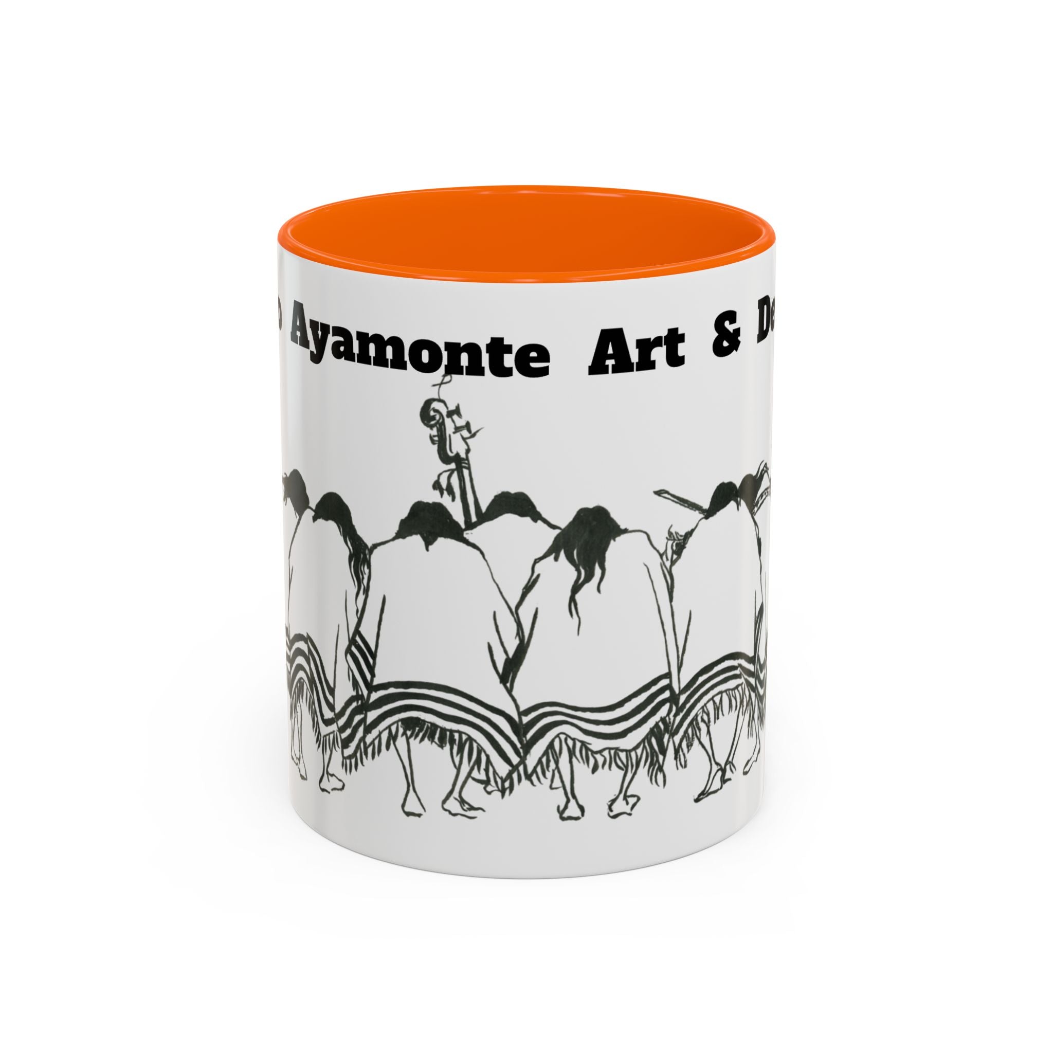 Dancers Silhouette Accent Coffee Mug — Ayamonte Art & Design