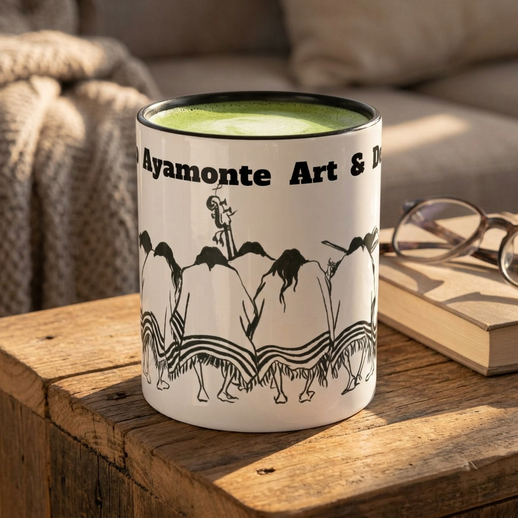 Dancers Silhouette Accent Coffee Mug — Ayamonte Art & Design