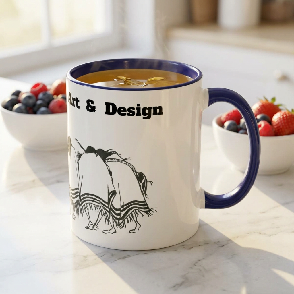 Dancers Silhouette Accent Coffee Mug — Ayamonte Art & Design
