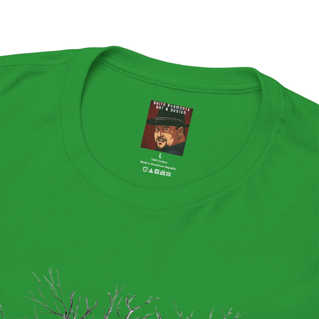 Tree of Lovers T-Shirt — Romantic Embrace Tree Illustration Tee