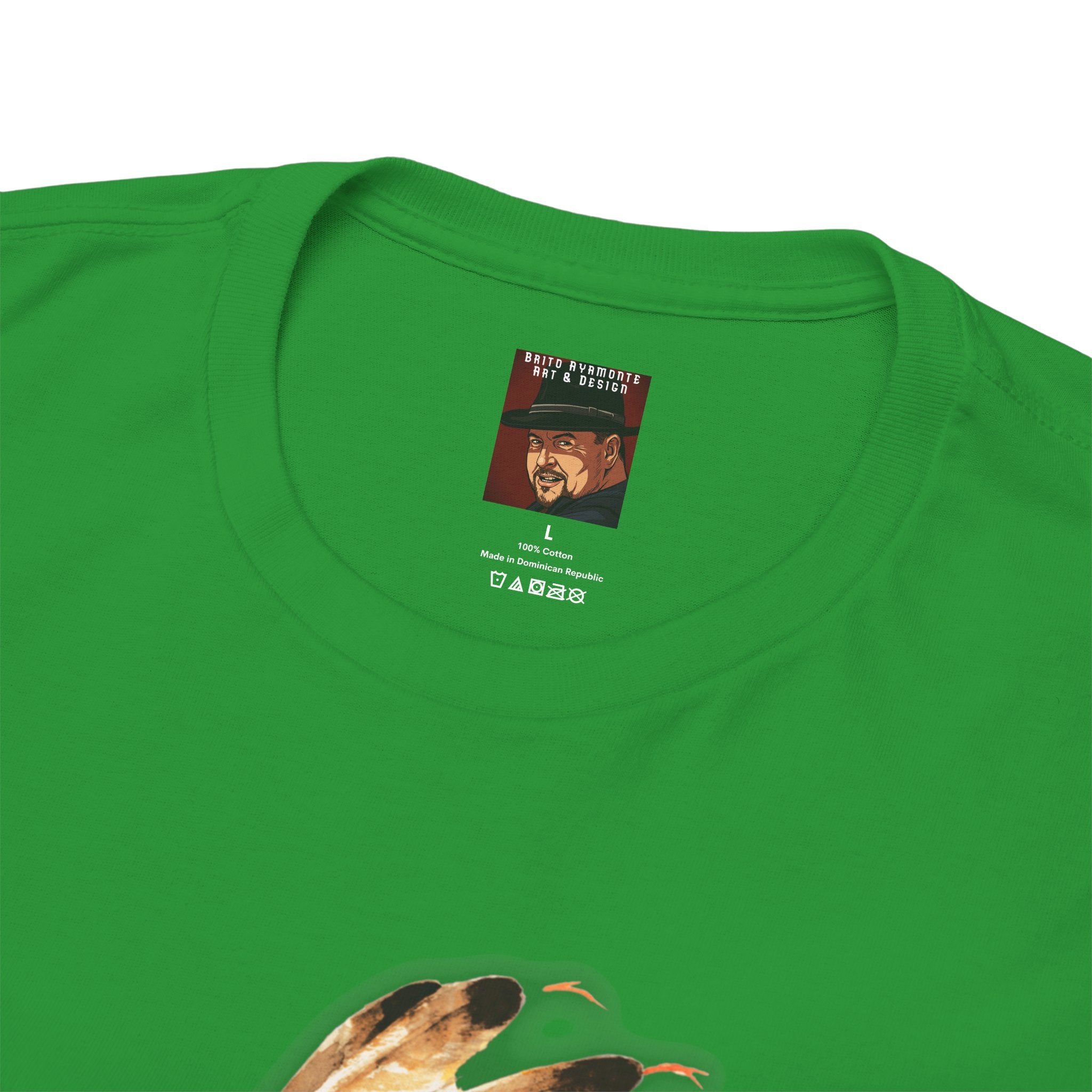 Graphic Tee — Watercolor Skeleton / Alien with Feather Headdress T-Shirt