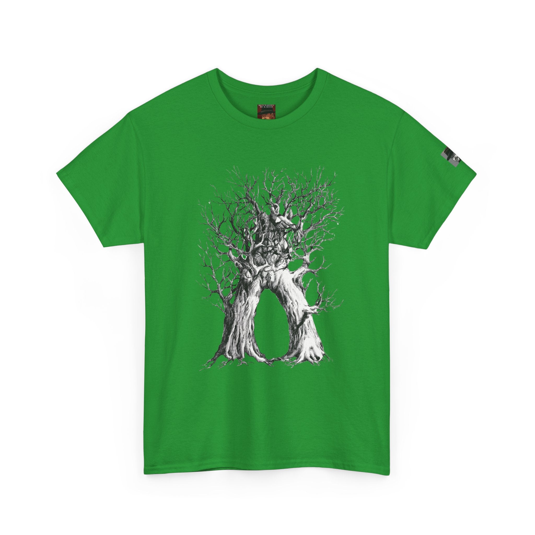 Tree of Lovers T-Shirt — Romantic Embrace Tree Illustration Tee