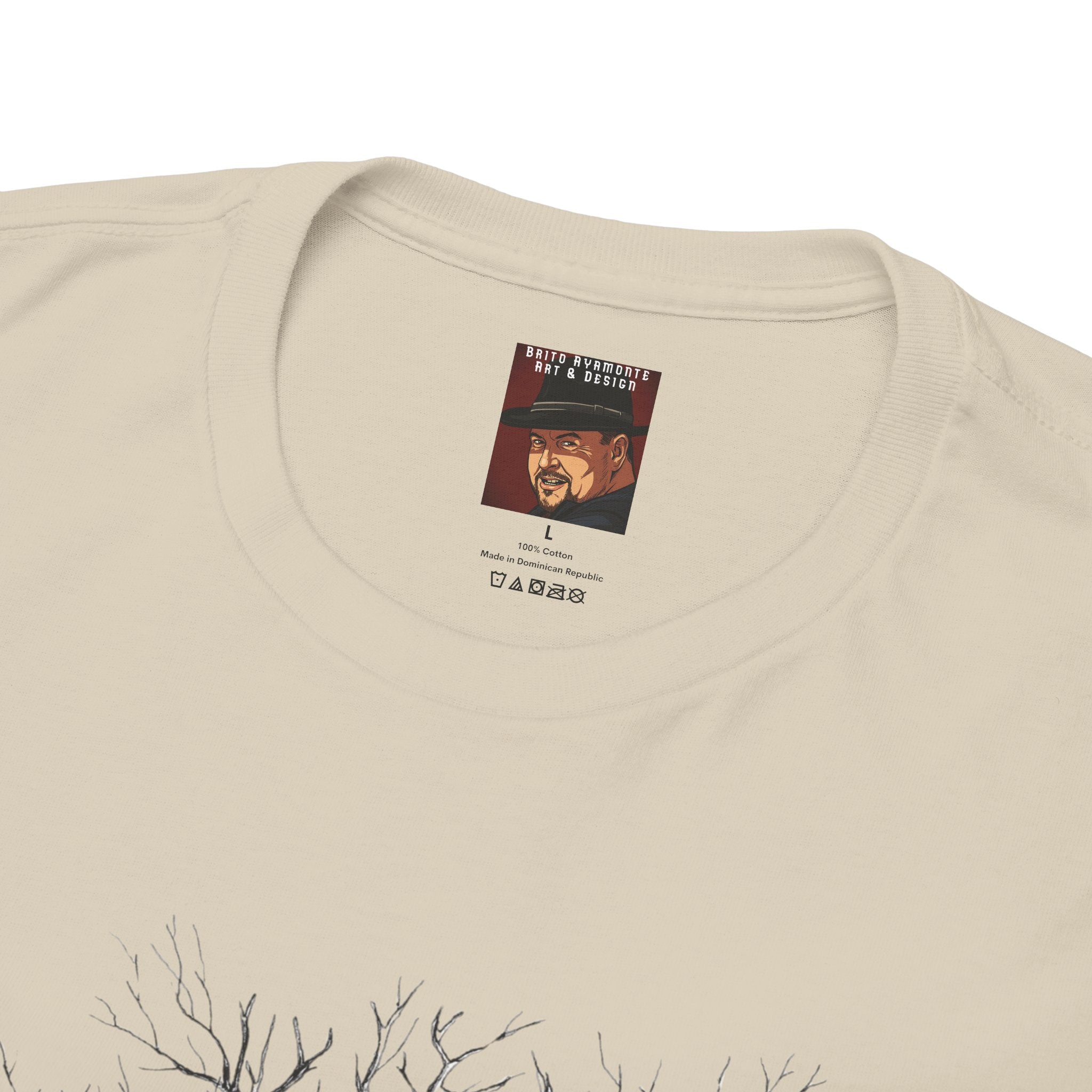 Tree of Lovers T-Shirt — Romantic Embrace Tree Illustration Tee