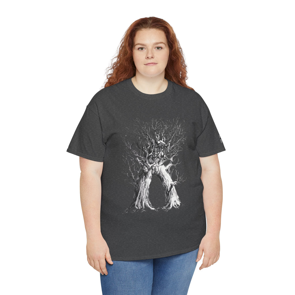 Tree of Lovers T-Shirt — Romantic Embrace Tree Illustration Tee