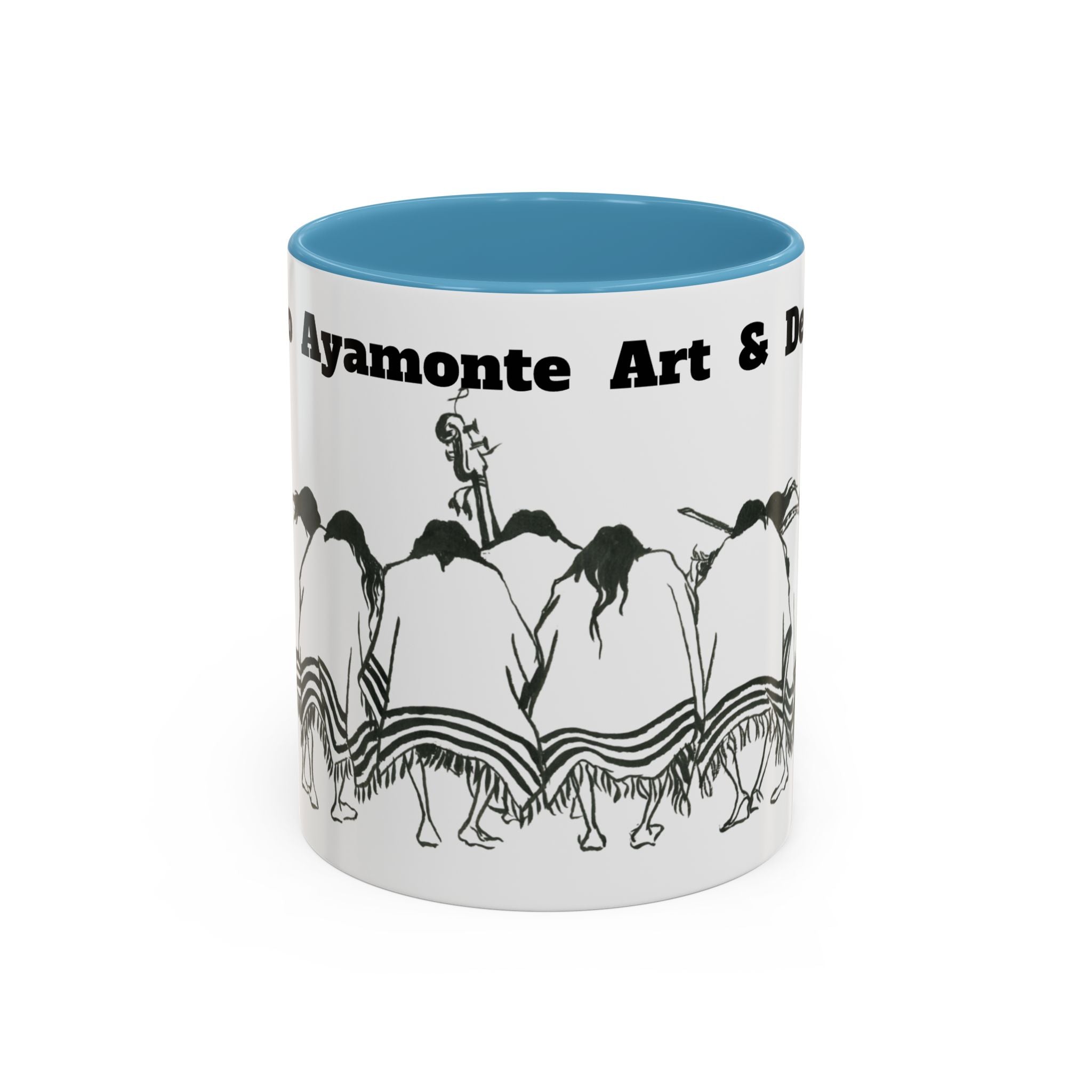 Dancers Silhouette Accent Coffee Mug — Ayamonte Art & Design