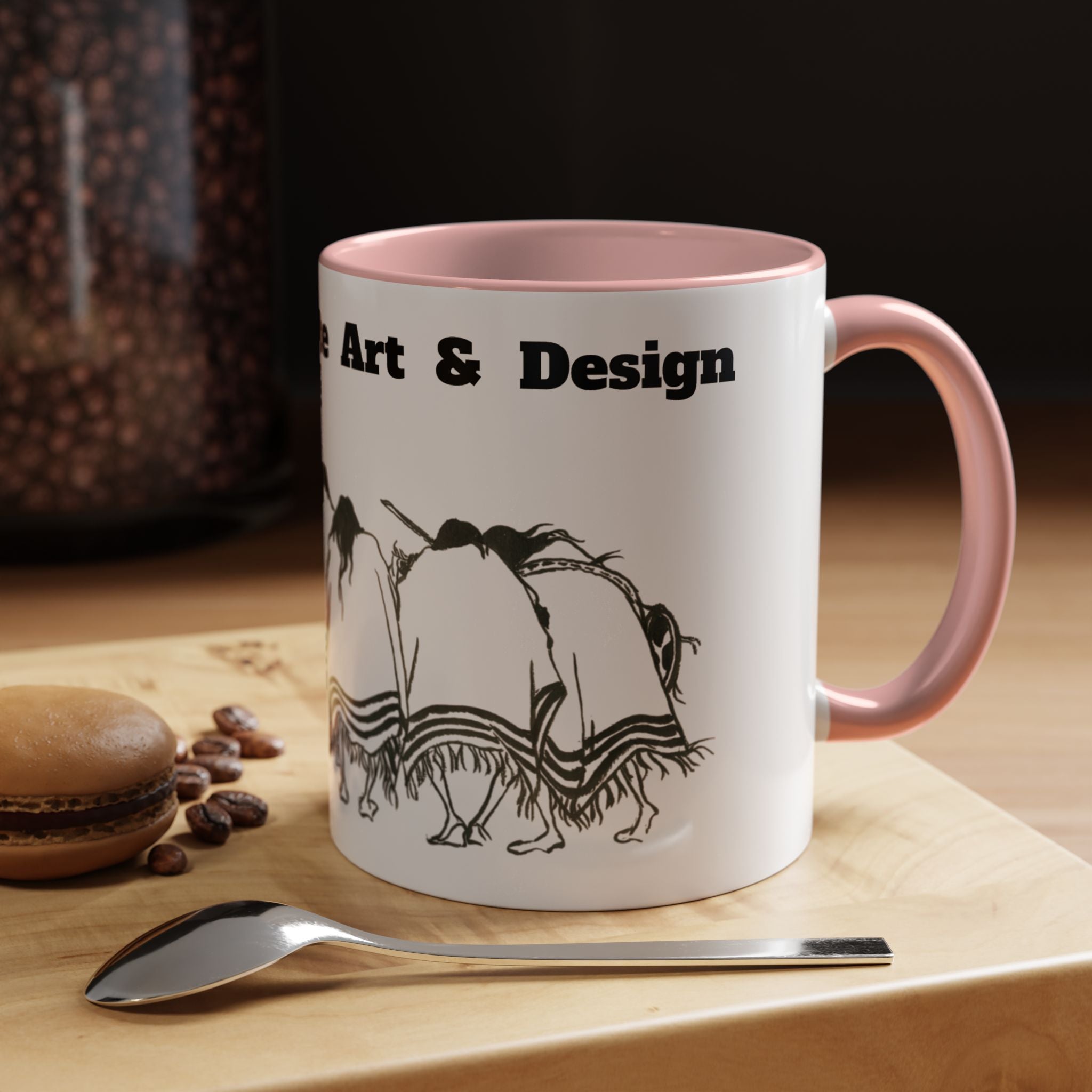 Dancers Silhouette Accent Coffee Mug — Ayamonte Art & Design