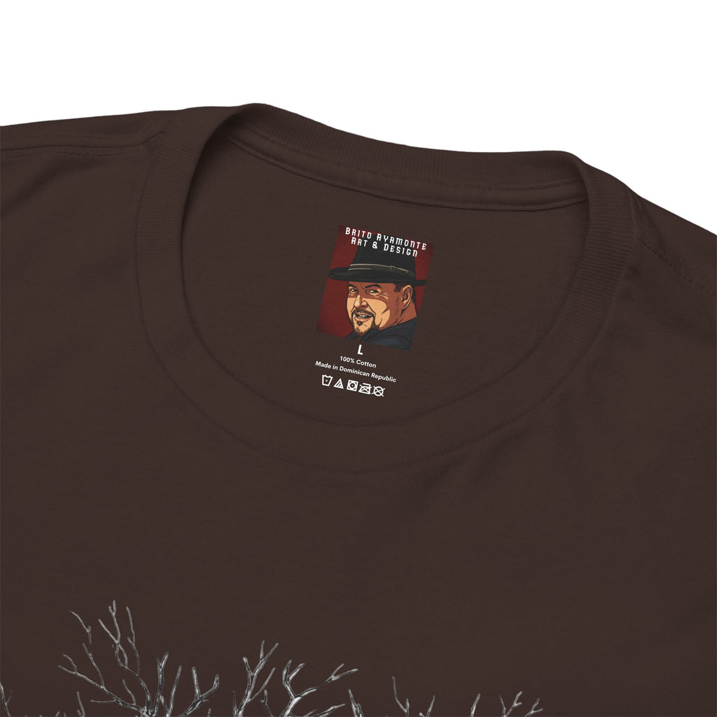 Tree of Lovers T-Shirt — Romantic Embrace Tree Illustration Tee