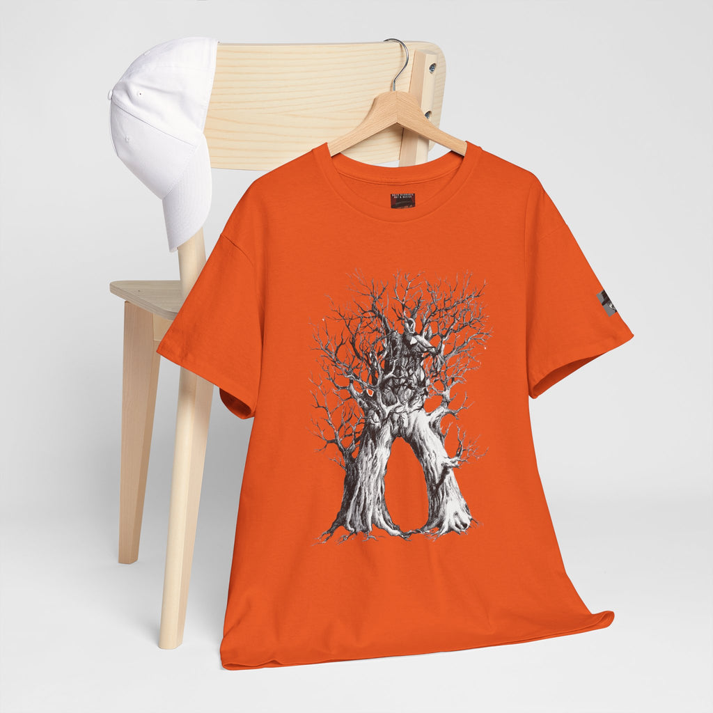Tree of Lovers T-Shirt — Romantic Embrace Tree Illustration Tee
