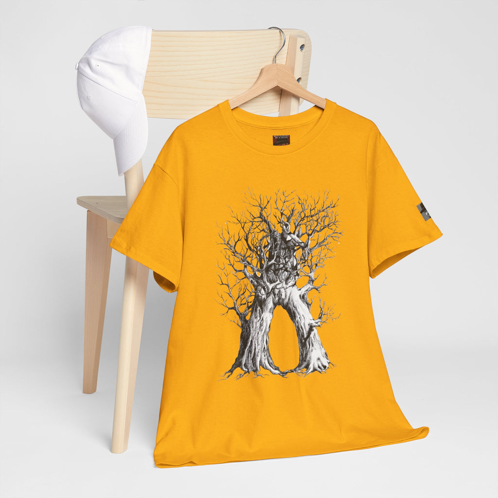 Tree of Lovers T-Shirt — Romantic Embrace Tree Illustration Tee