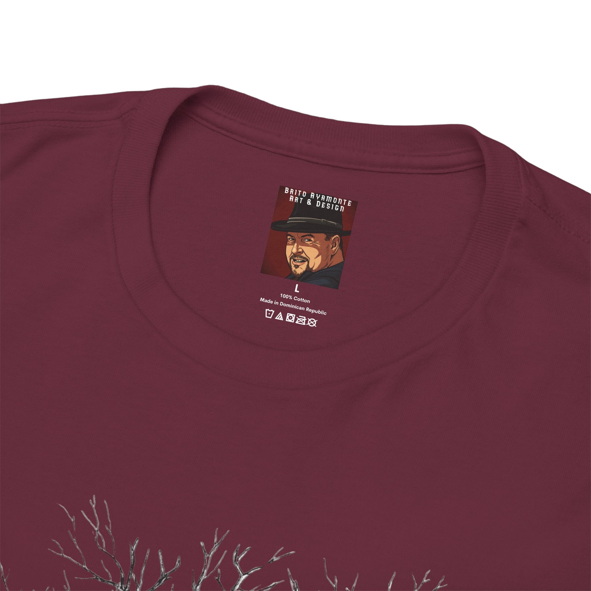 Tree of Lovers T-Shirt — Romantic Embrace Tree Illustration Tee