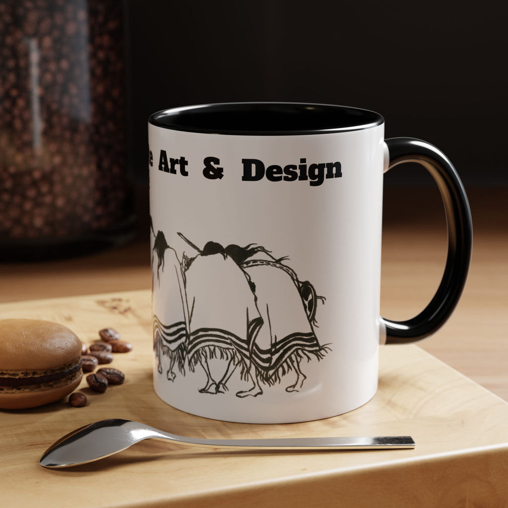 Dancers Silhouette Accent Coffee Mug — Ayamonte Art & Design