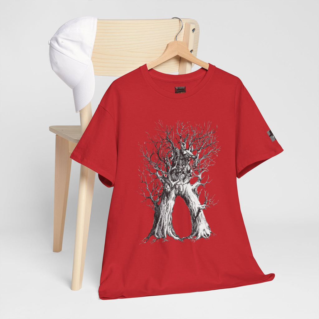 Tree of Lovers T-Shirt — Romantic Embrace Tree Illustration Tee