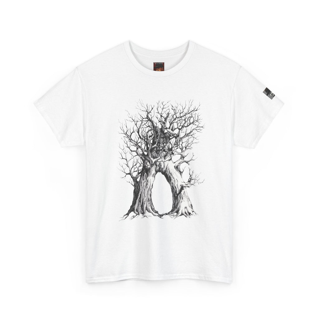 Tree of Lovers T-Shirt — Romantic Embrace Tree Illustration Tee