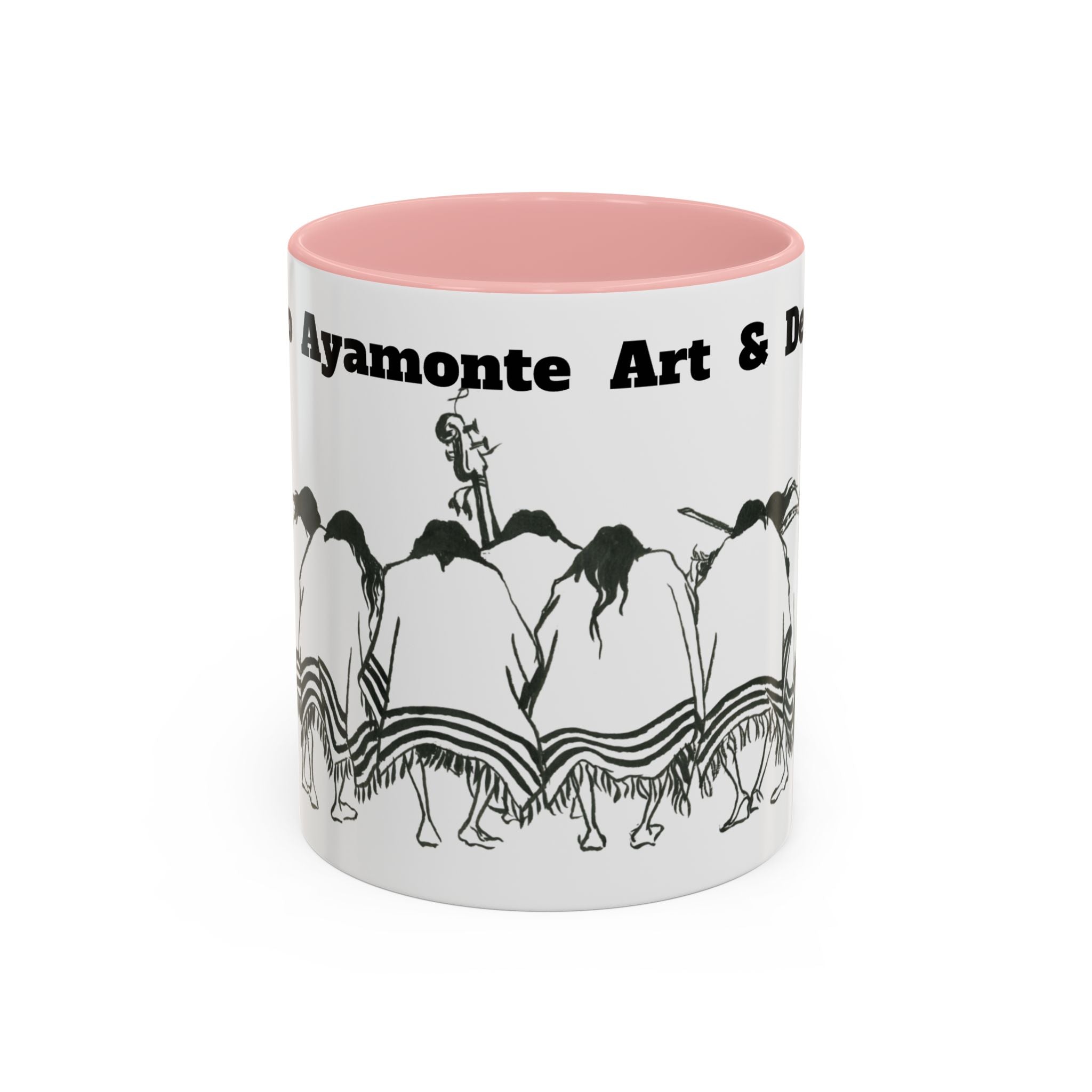Dancers Silhouette Accent Coffee Mug — Ayamonte Art & Design