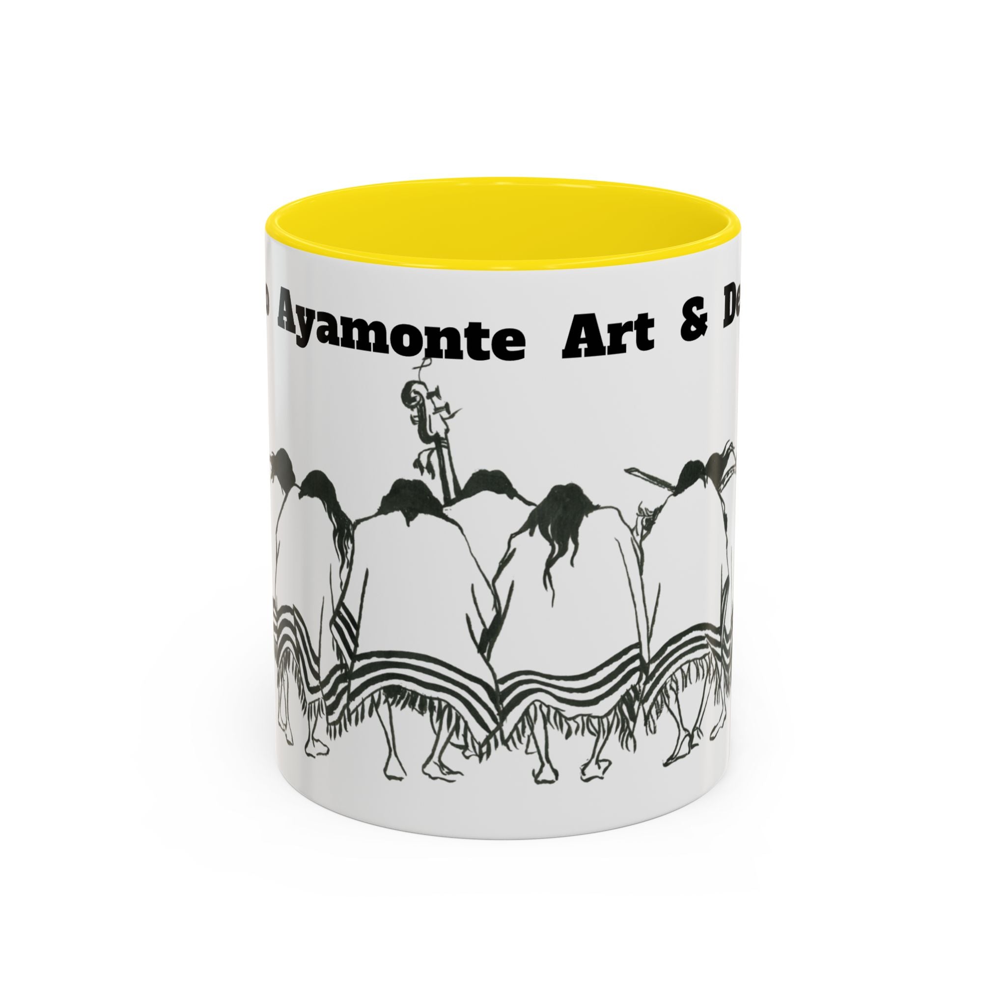 Dancers Silhouette Accent Coffee Mug — Ayamonte Art & Design